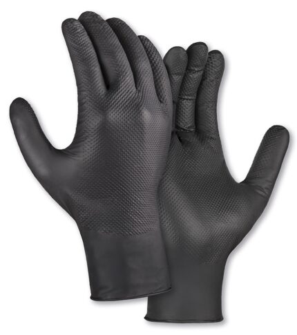 teXXor® Nitril-Einweg-Handschuhe DIAMOND GRIP schwarz